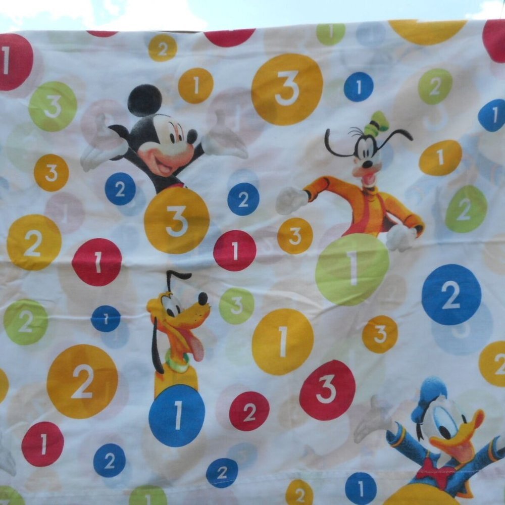 Disney Mickey Mouse Donald Duck Flat twin Sheet